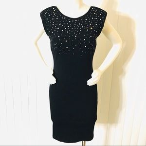 H&M black backless sequined sleeveless dress